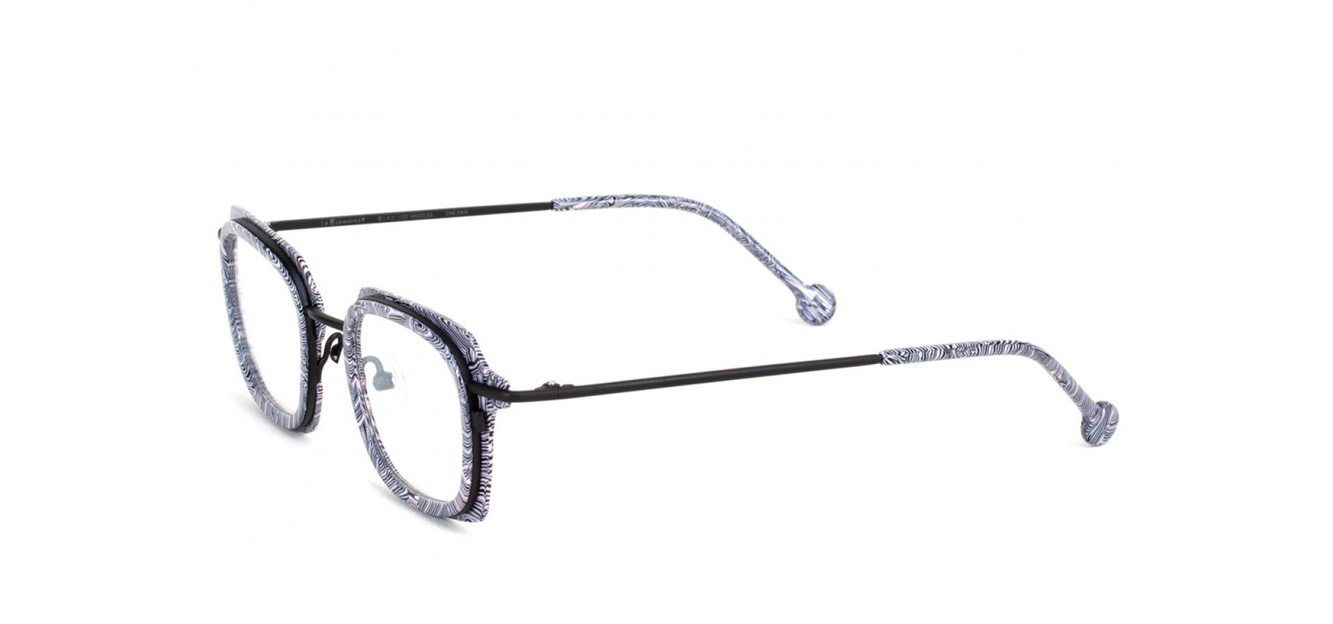 Korekcijska očala l. a. Eyeworks L.A. JENKS FRAYABLE W/BL: Velikost: 45/21/137, Spol: unisex, Material: acetat/titan